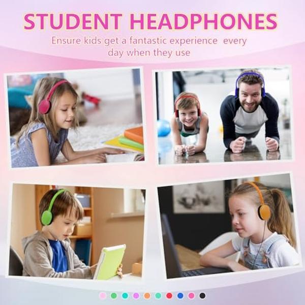 TJZXGUI - Juego de 10 auriculares para niños, para la escuela, estudiantes, aulas, niños pequeños, niñas, adolescentes y adultos (multicolor)