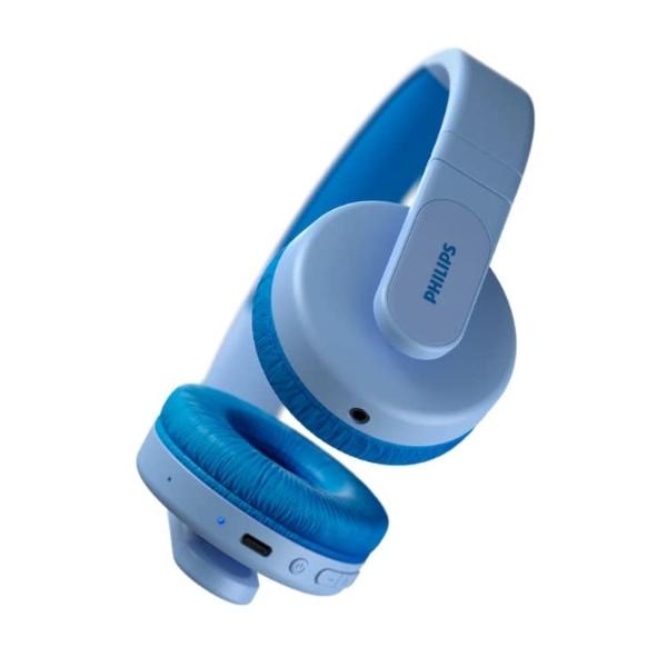 Auriculares inalámbricos PHILIPS K4206 para niños, supraaurales con Bluetooth, escucha segura, aplicación de control parental, paneles iluminados, controladores de 32 mm, sonido de