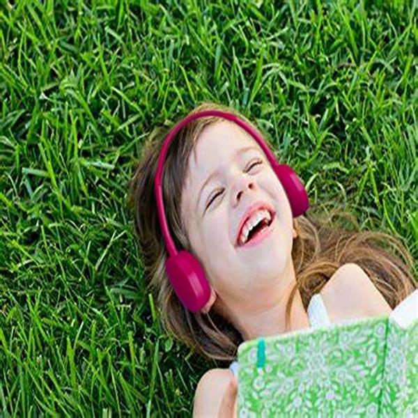 Auriculares supraaurales Bluetooth para niños LilGadgets Untangled Pro, para la escuela, con micrófono, volumen limitado, tecnología SharePort, acolchado suave al tacto, color blan