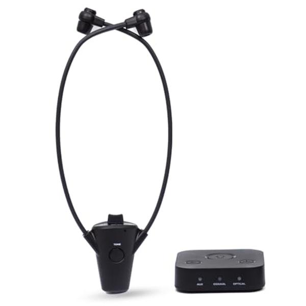 HearSound Gold - Sistema de auriculares inalámbricos digitales para TV con audífonos - Ideal para personas mayores o con problemas de audición - Compatible con todos los televisore