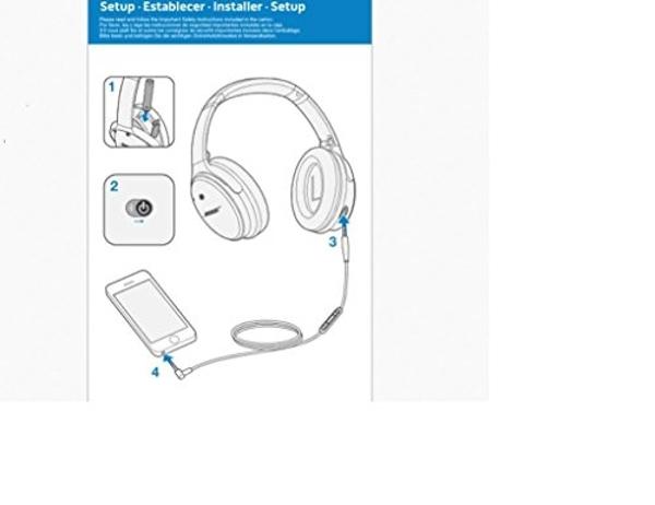 Auriculares Bose QuietComfort 25 con cancelación de ruido acústica para dispositivos Samsung y Android, color negro (con cable, 3,5 mm) (renovados)