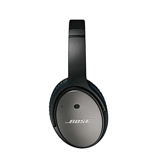 Auriculares Bose QuietComfort 25 con cancelación de ruido acústica para dispositivos Samsung y Android, color negro (con cable, 3,5 mm) (renovados)