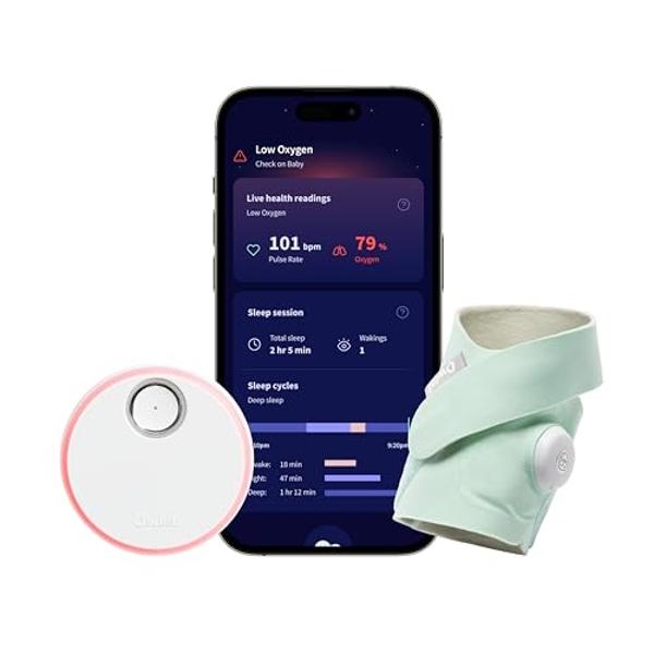 Owlet Dream Sock® - Monitor inteligente para bebés aprobado por la FDA - Monitorea la frecuencia cardíaca y el oxígeno en vivo de los bebés - Recibe notificaciones
