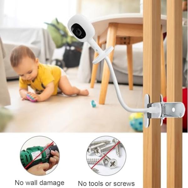 Monitor de bebé LeapFrog LF930HD, pantalla HD de 7" y 720p, videovigilancia con cámara y audio, acceso remoto inteligente de 1080p, giro e inclinación de 360°, luz nocturna a color