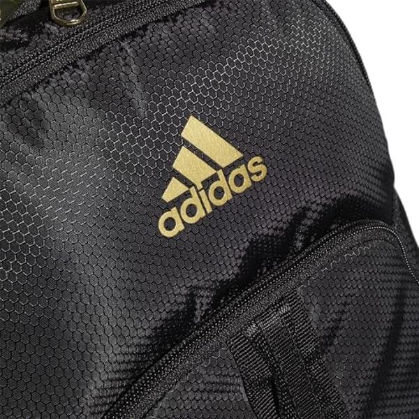 Mochila adidas Prime 6, color negro/dorado metalizado, talla única