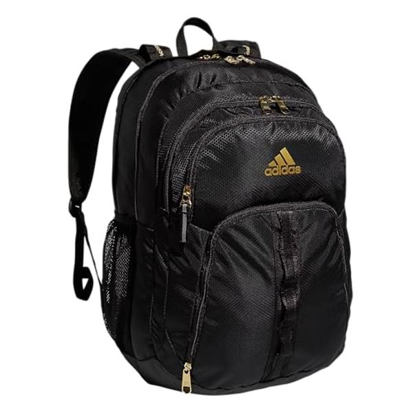 Mochila adidas Prime 6, color negro/dorado metalizado, talla única