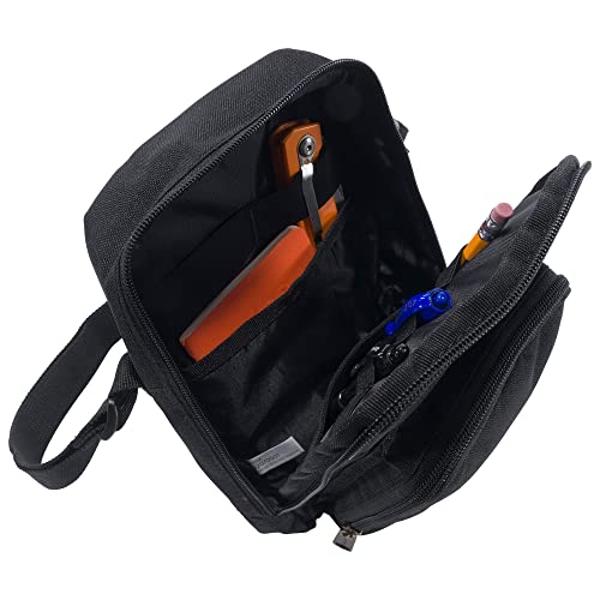 Bolso bandolera Carhartt unisex para adultos, resistente y ajustable, con cremallera, color negro, talla única