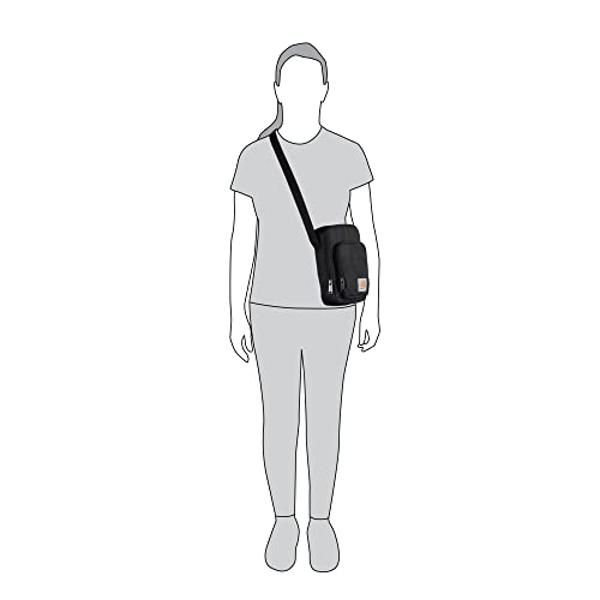 Bolso bandolera Carhartt unisex para adultos, resistente y ajustable, con cremallera, color negro, talla única