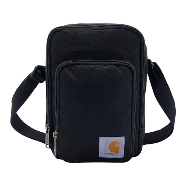 Bolso bandolera Carhartt unisex para adultos, resistente y ajustable, con cremallera, color negro, talla única