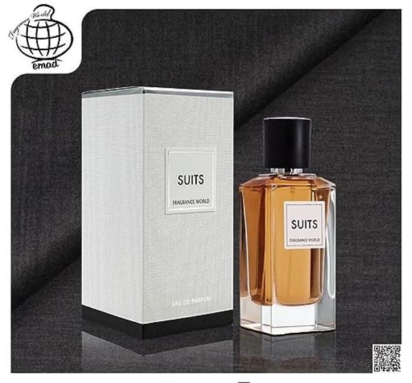 Fragrance World Suits para unisex - EDP en aerosol de 3.4 oz