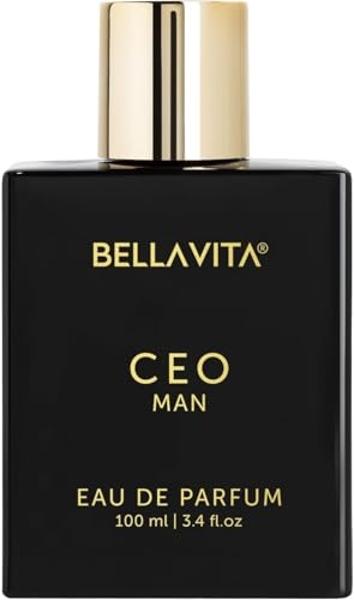 Perfume de lujo BellaVita CEO Man para hombre (100 ml) | Perfume duradero con aroma a limón, lavanda, haba tonka y madera de agar | Perfume CEO para hombre | Fragancia vegana y sin
