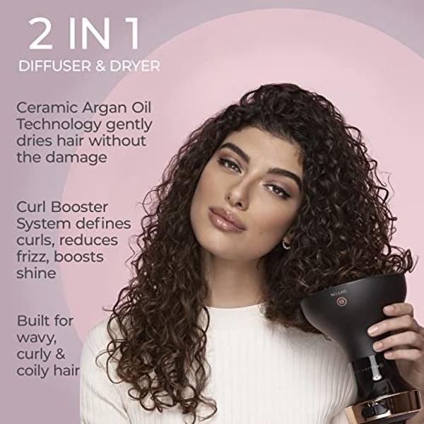 Difusor de pelo Bellissima Italia Diffon Ceramic - Secador ligero para cabello rizado con aceite de argán - DF1 5000