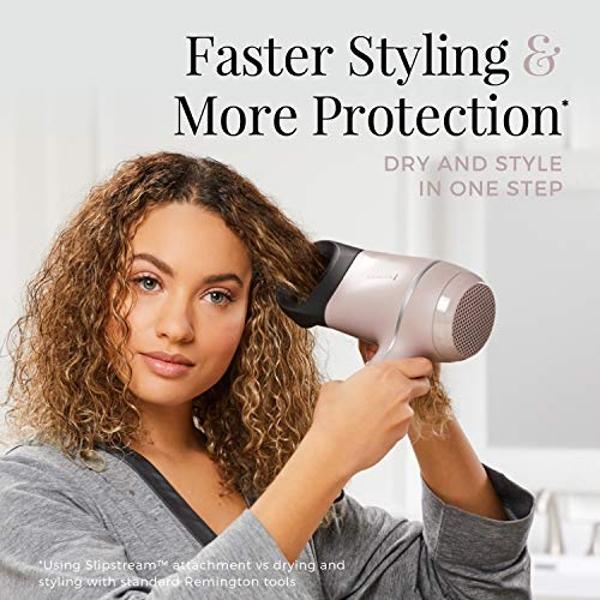 Secador de pelo Remington Pro Wet2style, con tecnología de secado iónico y cerámico, color malva, 1875 vatios de potencia de secado