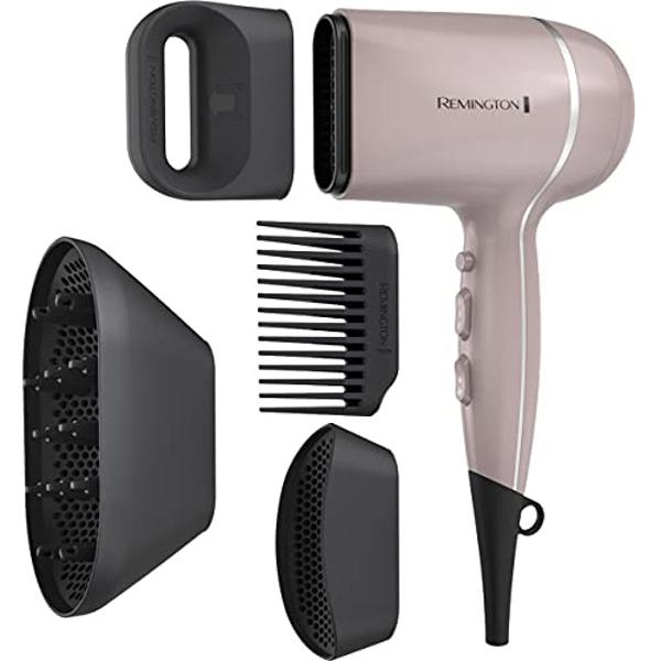 Secador de pelo Remington Pro Wet2style, con tecnología de secado iónico y cerámico, color malva, 1875 vatios de potencia de secado