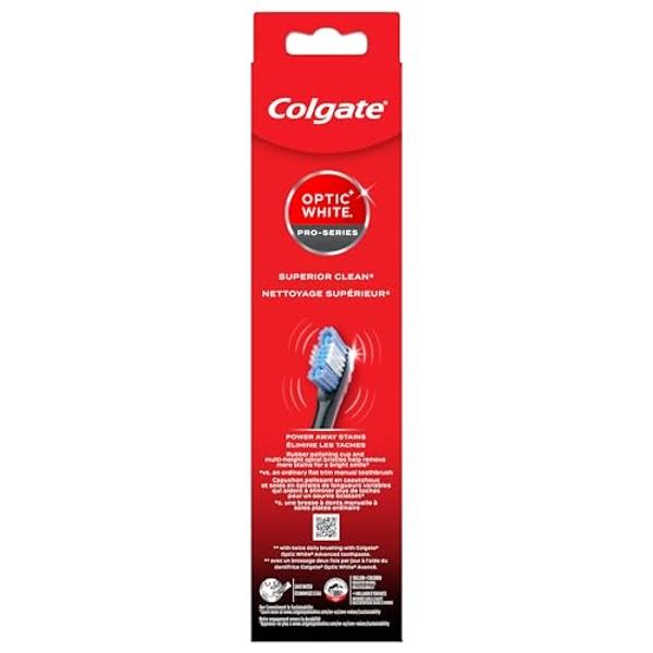 Cepillo de dientes Colgate 360 Optic White Pro-Series con batería negra