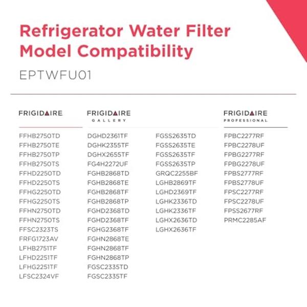 Filtro de agua para refrigerador FRIGIDAIRE EPTWFU01 PureSource Ultra II, 1 unidad, blanco