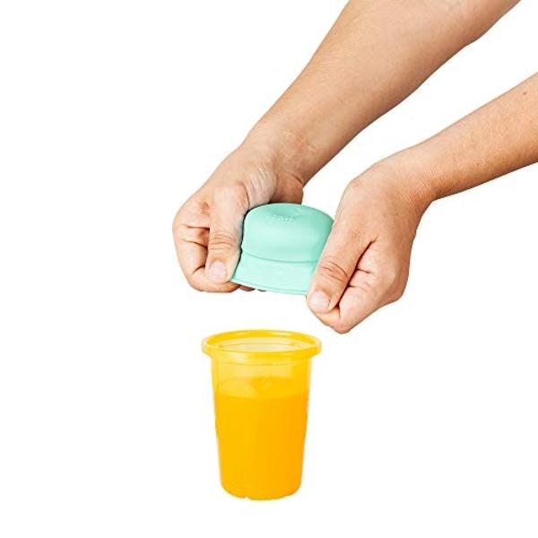 Tapas y pajitas de silicona Boon Snug para vasos con boquilla - Incluye 3 tapas y 3 pajitas - Convierte cualquier vaso para niños o bebés en vasos con boquilla - Artículos de alime