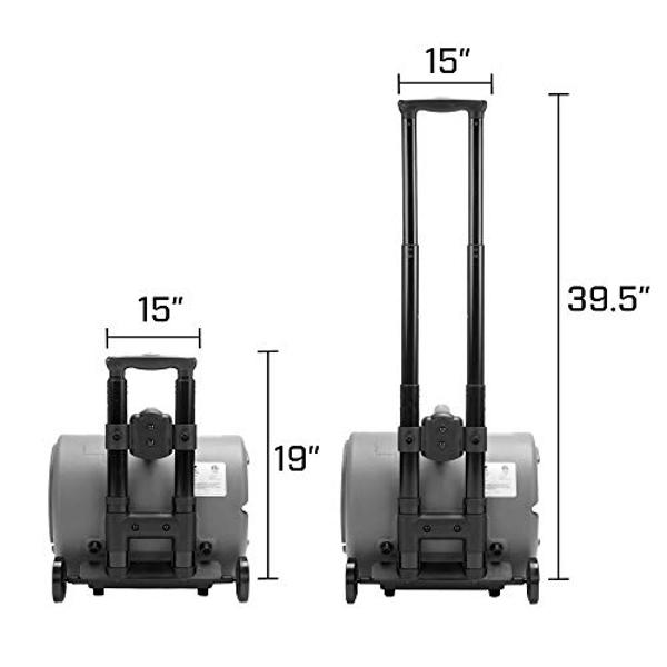 B-Air VP-50 1/2 HP 2950 CFM Ventilador de aire con asa, gris