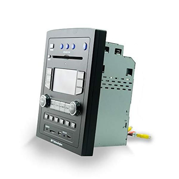 Receptor estéreo MP3 Pyle con amplificador de potencia, receptor estéreo AM/FM/MP3/AUX, lector de memoria USB, DIN simple, 30 estaciones presintonizadas, pantalla LCD con control r