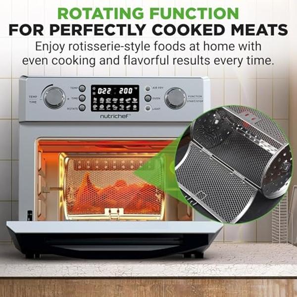 Freidora de aire Ninja Crispi, apta para microondas, congelador y lavavajillas, sistema de cocina portátil de vidrio no tóxico, recipientes de vidrio de 4 cuartos y 6 tazas con tap