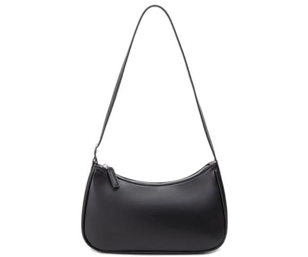 WSRYDJDL Monedero pequeño para mujer, ajustable, estilo retro, con estampado de cocodrilo y cierre de cremallera (apertura curva, negro)