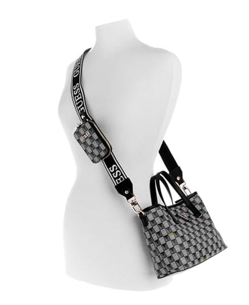 Bolso mini GUESS G Wave con logotipo negro