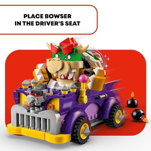 Set de expansión LEGO Super Mario Bowser's Muscle Car, juguete coleccionable de Bowser para niños, regalo para niños, niñas y jugadores a partir de 8 años, 71431