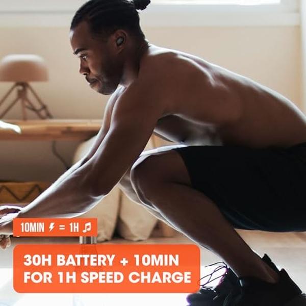 JBL Endurance Race TWS: auriculares deportivos inalámbricos impermeables, sonido JBL Pure Bass, hasta 30 horas de batería, certificación IP67 de impermeabilidad y resistencia al po