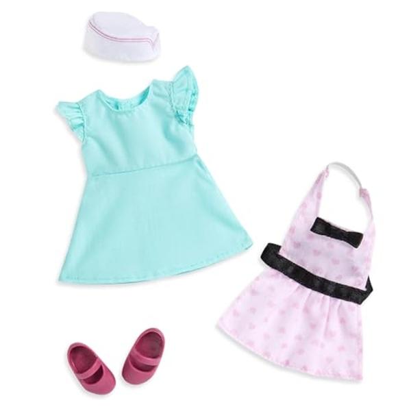 Lori – Mini muñeca y carrito de helados – Ropa y accesorios para muñecas de 15 cm – Cucharas, conos, helados suaves y paletas – Juguetes para niños – 3 años + – El carrito de helad