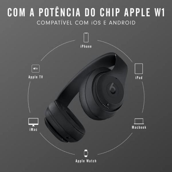 Auriculares inalámbricos supraaurales Beats Studio3 con cancelación de ruido - Negro mate (Renovados)