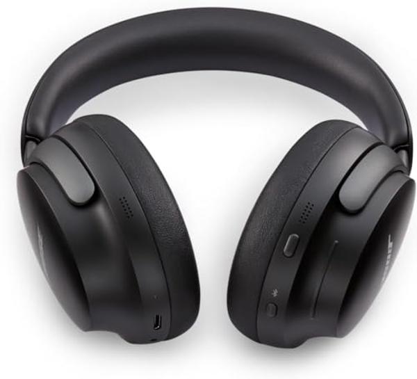 Audífonos Bluetooth Bose QuietComfort Ultra, inalámbricos con audio espacial, supraaurales, cancelación de ruido y micrófono, hasta 24 horas de reproducción, color negro