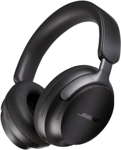 Audífonos Bluetooth Bose QuietComfort Ultra, inalámbricos con audio espacial, supraaurales, cancelación de ruido y micrófono, hasta 24 horas de reproducción, color negro