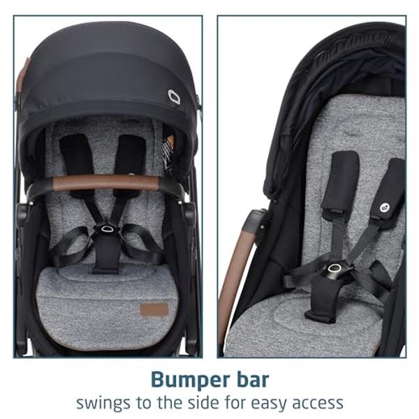 Cochecito de bebé Maxi-Cosi Tayla Max, modular con asiento ajustable, convertible a cochecito reclinable, vista orientada hacia los padres y hacia el mundo, ligero, color Onyx Wond