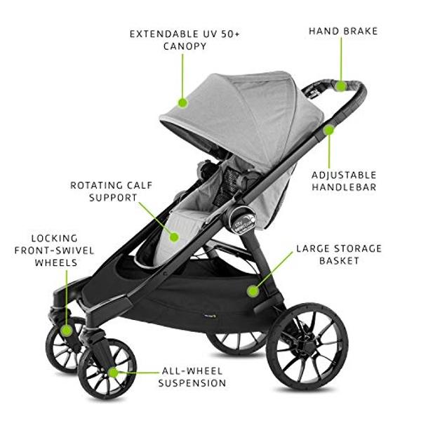 Baby Jogger City Select LUX | 20 maneras de viajar, cochecito individual o doble | Plegado rápido, color topo