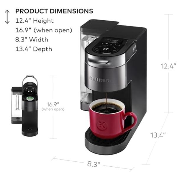 Cafetera inteligente Keurig K-Supreme Plus, cápsulas individuales K-Cup, tecnología BREWID y MultiStream, 78 oz, color negro