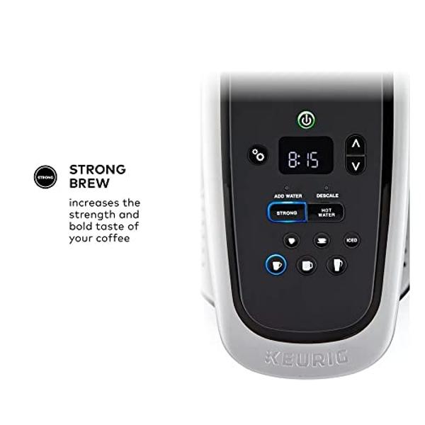 Cafetera programable Keurig K-Elite de una sola porción con cápsulas K-Cup (plata cepillada)