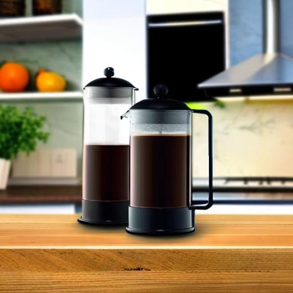 Cafetera de prensa francesa Bodum Brazil de 940 ml, vidrio de borosilicato de alta resistencia, color negro - Fabricada en Portugal