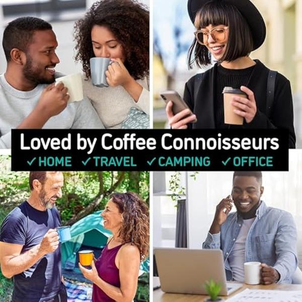 Cafetera de prensa francesa Coffee Gator - Cafetera de acero inoxidable con doble aislamiento de 34 oz y recipiente de viaje, tetera portátil para café, frío y caliente, ideal para