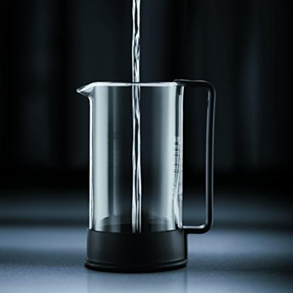 Cafetera de prensa francesa Bodum Brazil de 940 ml, vidrio de borosilicato de alta resistencia, color negro - Fabricada en Portugal