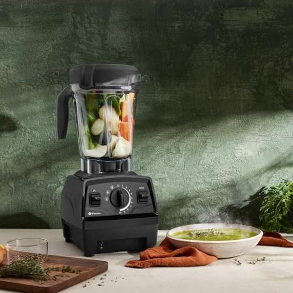 Licuadora Vitamix Explorian con programas, calidad profesional, recipiente discreto de 64 oz, color pizarra (Premium renovada)