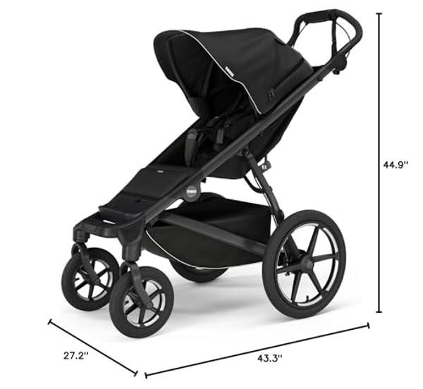 Cochecito todoterreno Thule Urban Glide de 4 ruedas para un solo niño, con suspensión total, neumáticos de aire, asiento vertical con reclinación ajustable y reposapiernas integrad