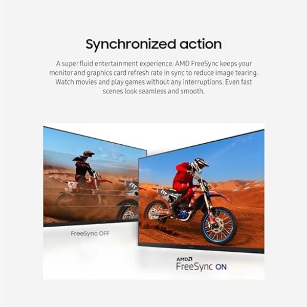 Monitor plano para computadora Samsung de 32 pulgadas, 75 Hz, pantalla sin bordes, AMD FreeSync, modo de juego, Advanced Eye Care, HDMI y DisplayPort, LS32B304NWNXGO, 2024