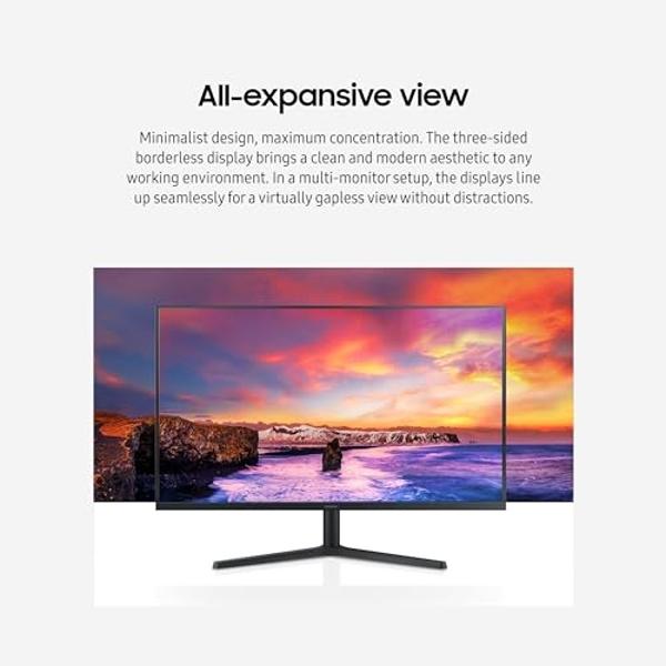 Monitor plano para computadora Samsung de 32 pulgadas, 75 Hz, pantalla sin bordes, AMD FreeSync, modo de juego, Advanced Eye Care, HDMI y DisplayPort, LS32B304NWNXGO, 2024