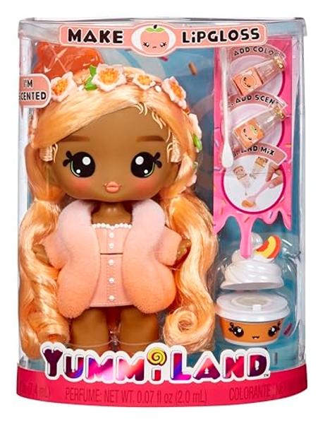 Muñeca grande Yummiland + mascota con brillo de labios - Piper Peach, a partir de 4 años