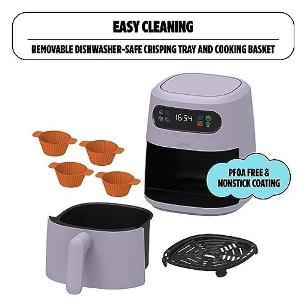 Minifreidora de aire CHEFMAN de 2 cuartos: freidora de aire digital compacta y compacta con cesta antiadherente y apta para lavavajillas. Comidas rápidas y fáciles en minutos. Cuen