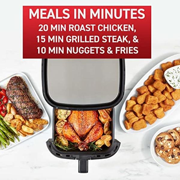 Minifreidora de aire CHEFMAN de 2 cuartos: freidora de aire digital compacta y compacta con cesta antiadherente y apta para lavavajillas. Comidas rápidas y fáciles en minutos. Cuen