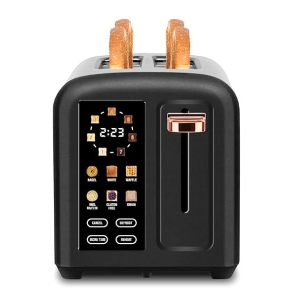 Tostadora DASH Clear View: Tostadora de ranuras extra anchas con ventana transparente - Descongelación, recalentamiento y apagado automático para bagels, panes especiales y otros p