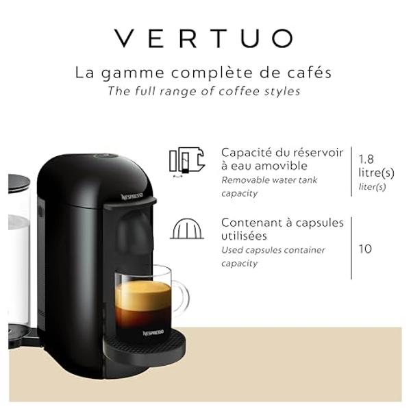 Cafetera y cafetera espresso Nespresso Vertuo Plus de Breville, color negro tinta