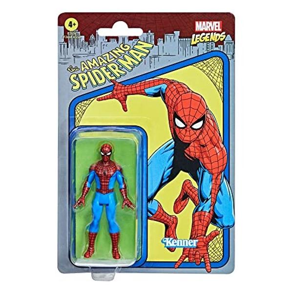 Figura de acción de Spider-Man de la colección retro 375 de Marvel Hasbro Legends Series de 3,75 pulgadas
