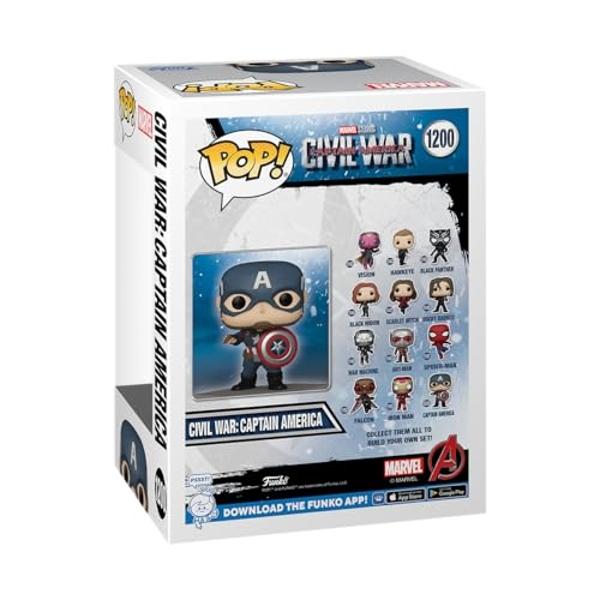 Funko POP! Marvel: Civil War - Figura de vinilo coleccionable - Capitán América - Idea de regalo - Mercancía oficial - Para niños y adultos - Fanáticos del cine